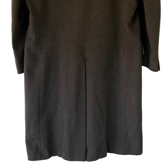 Mark Shale Cashmere Overcoat Charcoal Black Button Down Business Dress Coat 46R - Picture 5 of 16